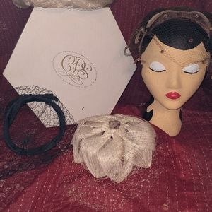 Vintage Hats with Netting Set of 4 w/box